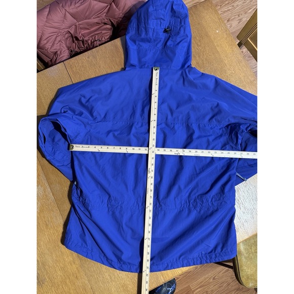 Vintage Patagonia Rainforest Storm Shell Jacket Blue Teal Mesh Lined Hooded L - Picture 13 of 14